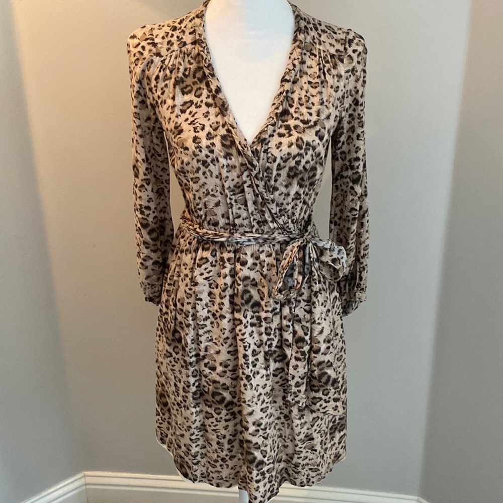 Rebecca Taylor Animal print wrap dress
